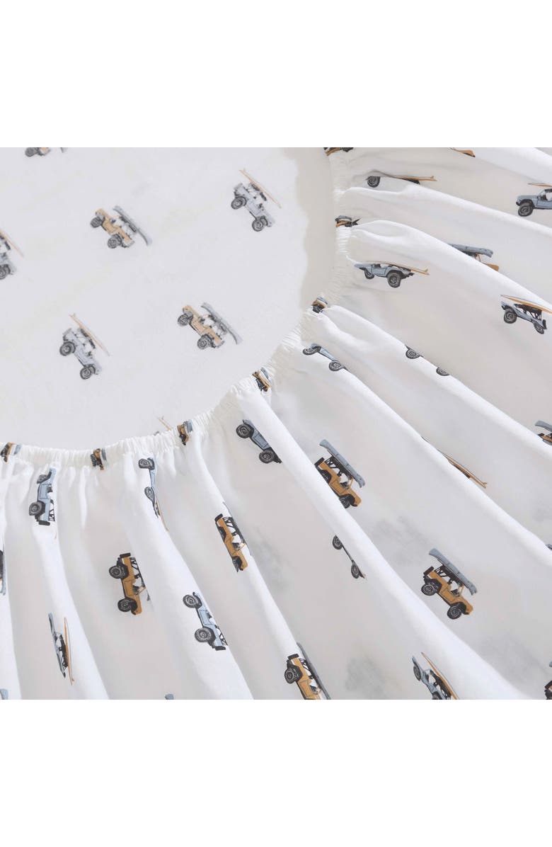 Eddie Bauer Out to the Beach 200 Thread Count Cotton Percale Sheet Set, Alternate, color, Sky/ Orange