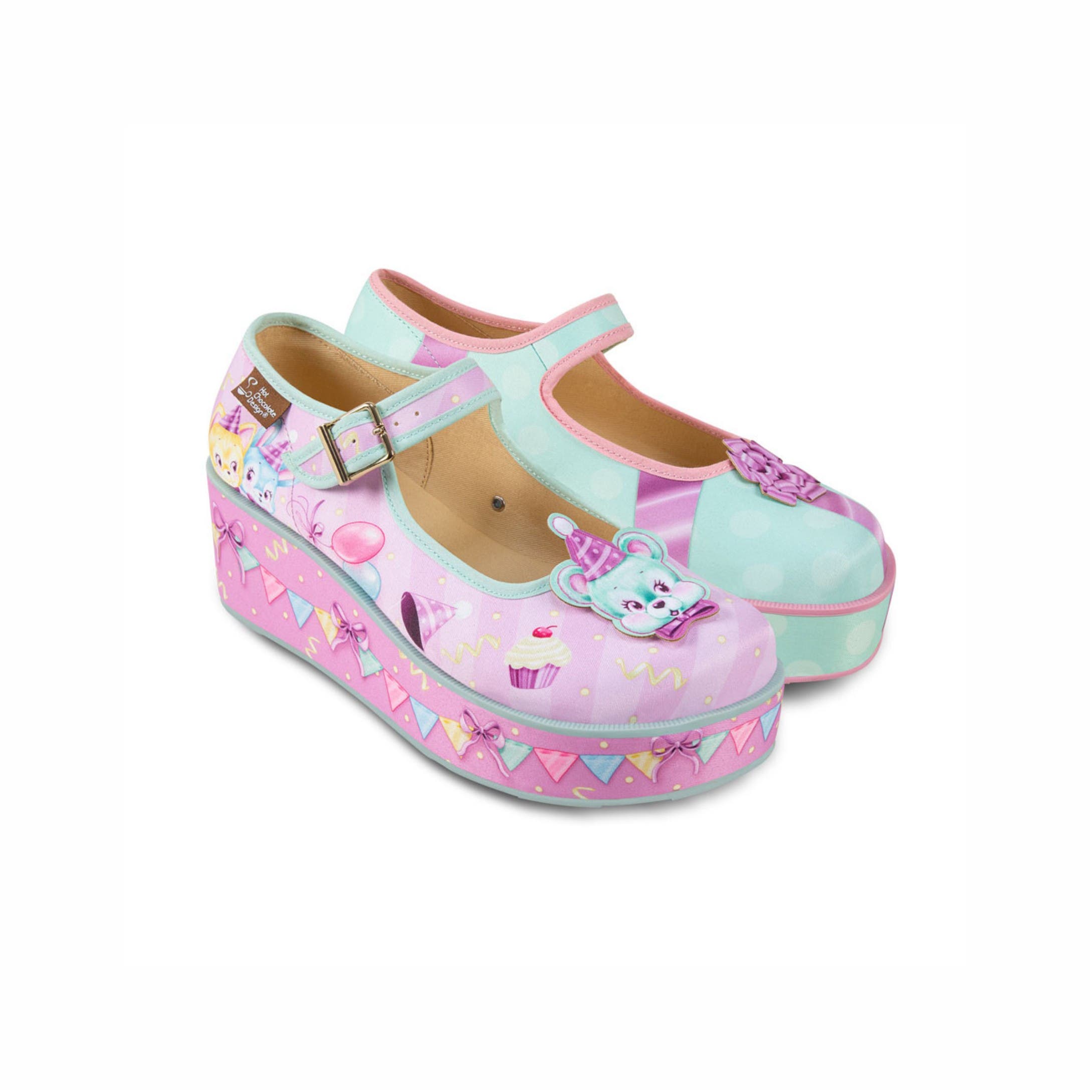 Hot Chocolate Design Birthday Buddies Women's Mary Jane Platforms, Main, color, Birthday Buddies