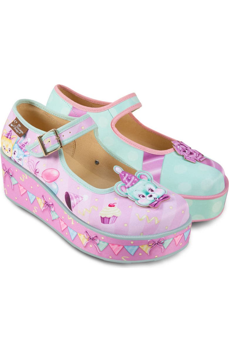 Hot Chocolate Design Birthday Buddies Women's Mary Jane Platforms, Main, color, Birthday Buddies