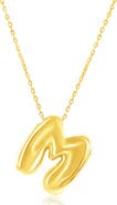 SIMONA Bubble Initial Pendant Necklace