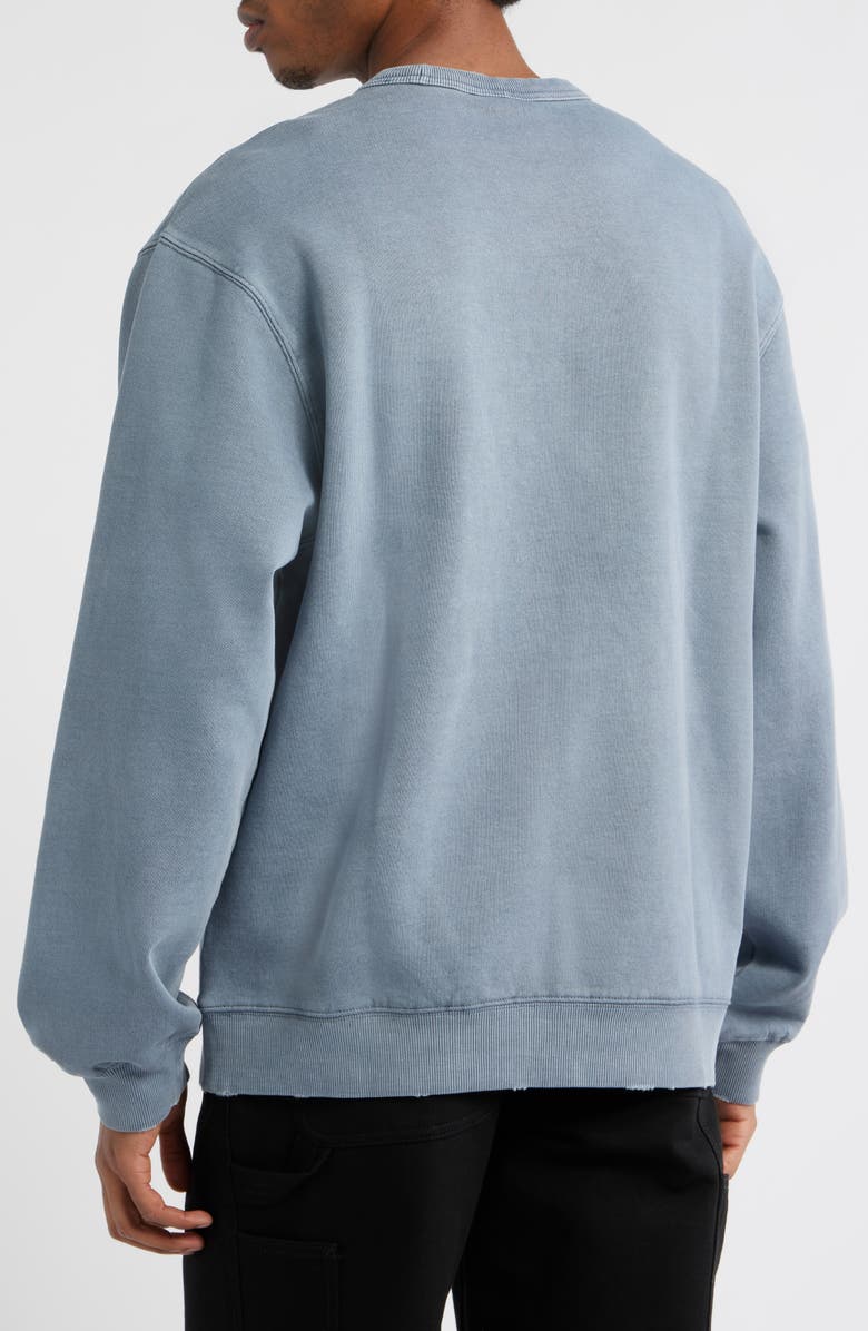 Carhartt Work In Progress Torion Distressed Sweatshirt, Alternate, color, Office Blue (Grind Wash)