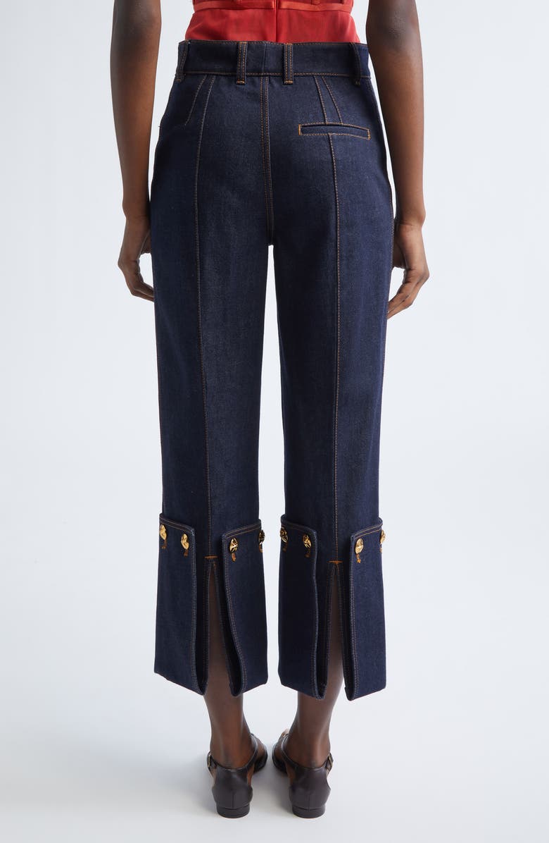 Zimmermann Rebellion Crop Straight Leg Jeans, Alternate, color, Night Sky