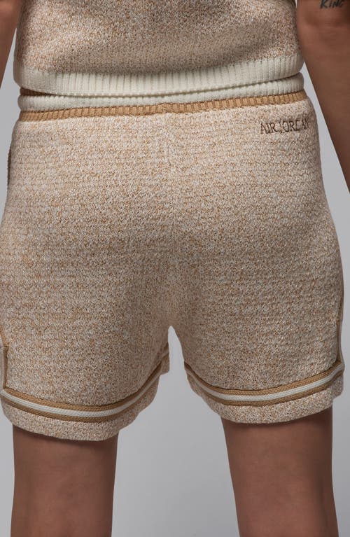JORDAN JORDAN MARLED KNIT DRAWSTRING SHORTS 