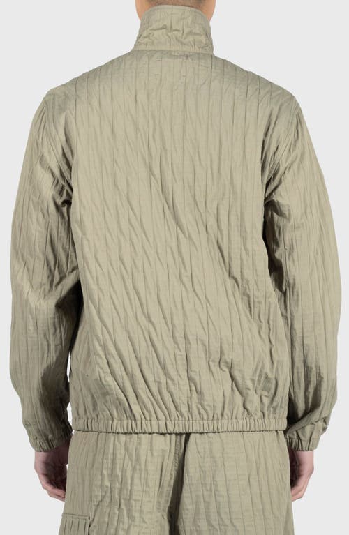 Pleasures Rescue Pleated Track Jacket In Olive