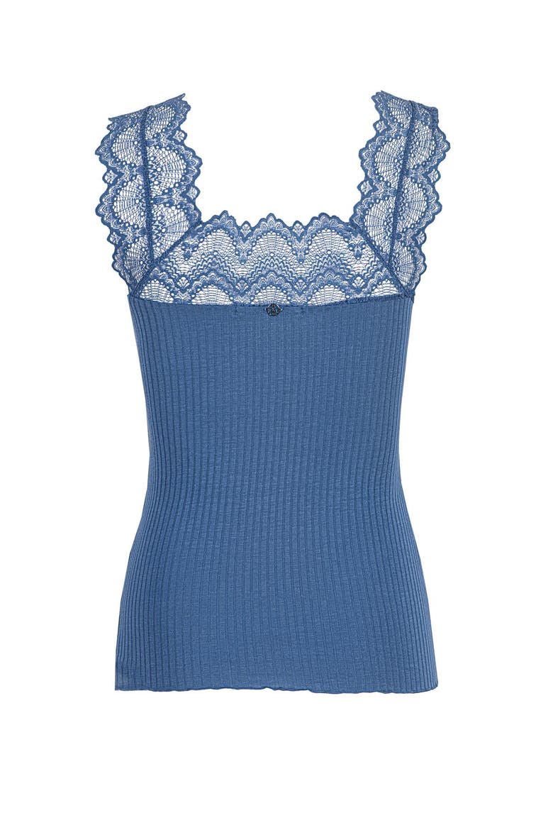 Ultra Comfort Lace-Detail Comisole, Alternate, color, Blue
