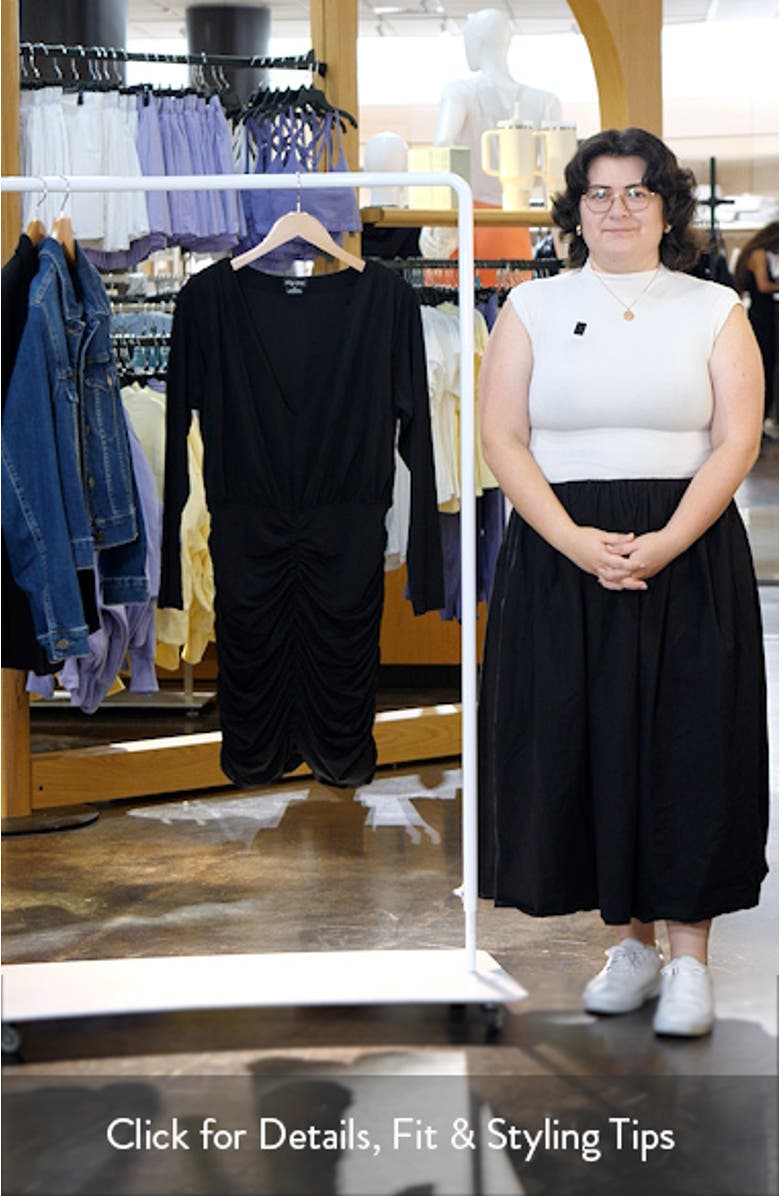 Sassy Sue Ruched Long Sleeve Minidress, sales video thumbnail