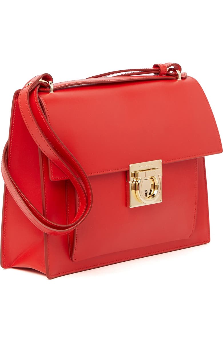 FERRAGAMO Marisol Leather Shoulder Bag, Alternate, color,