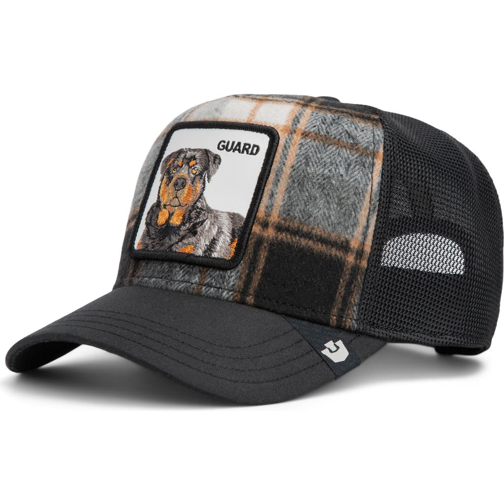 Goorin Bros. Guard Dog Brushed Plaid Trucker Hat in Void Black  product