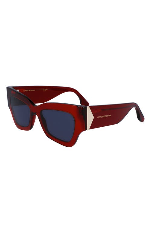 Victoria Beckham 52mm V Plaque Butterfly Sunglasses In Red
