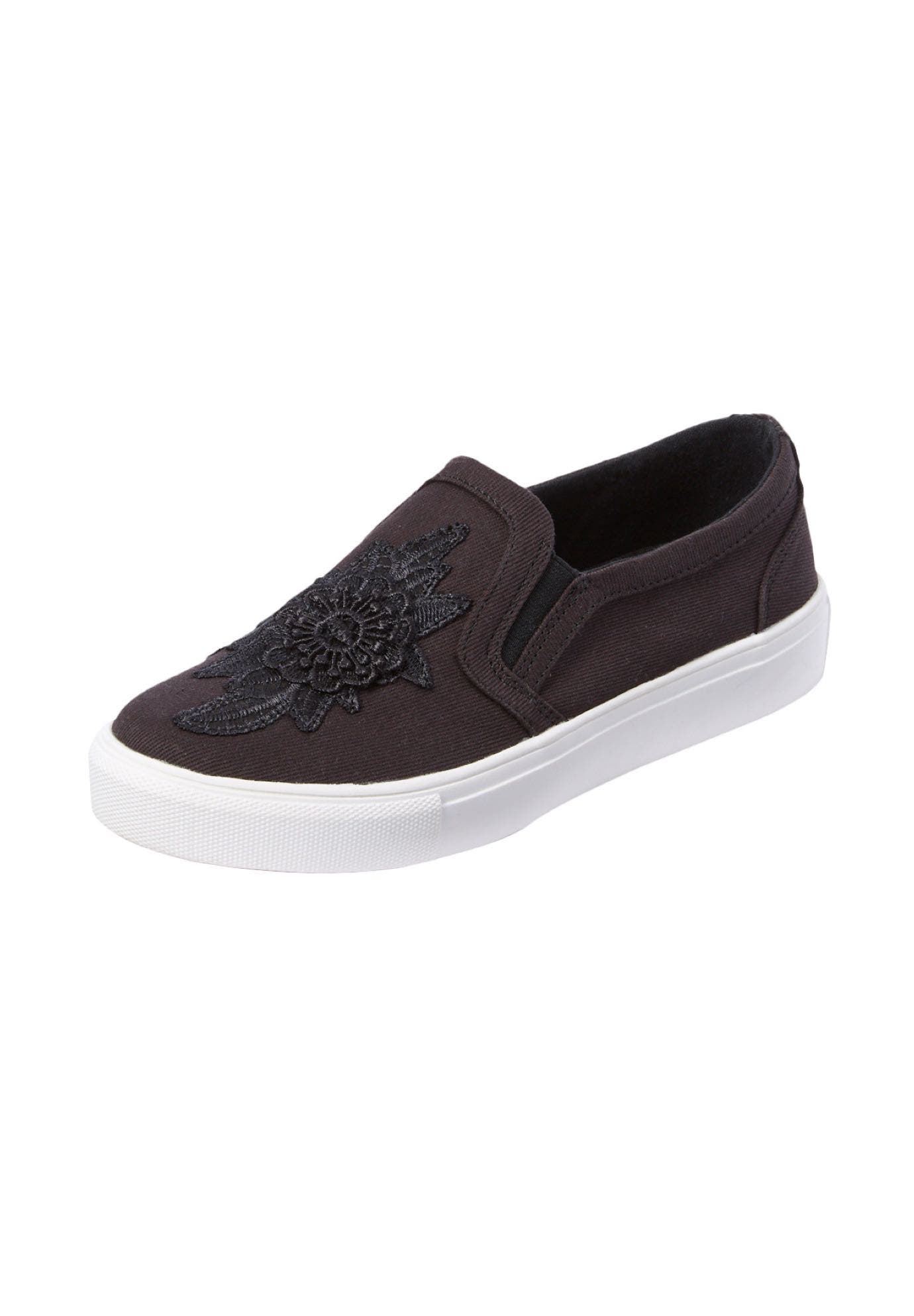 Comfortview The Skyla Slip On Sneaker, Main, color, Black
