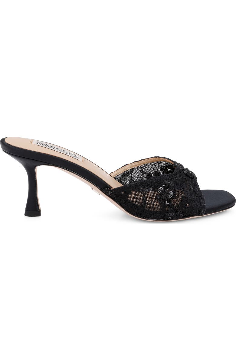 Badgley Mischka Collection Draya Sandal, Alternate, color, Black Satin