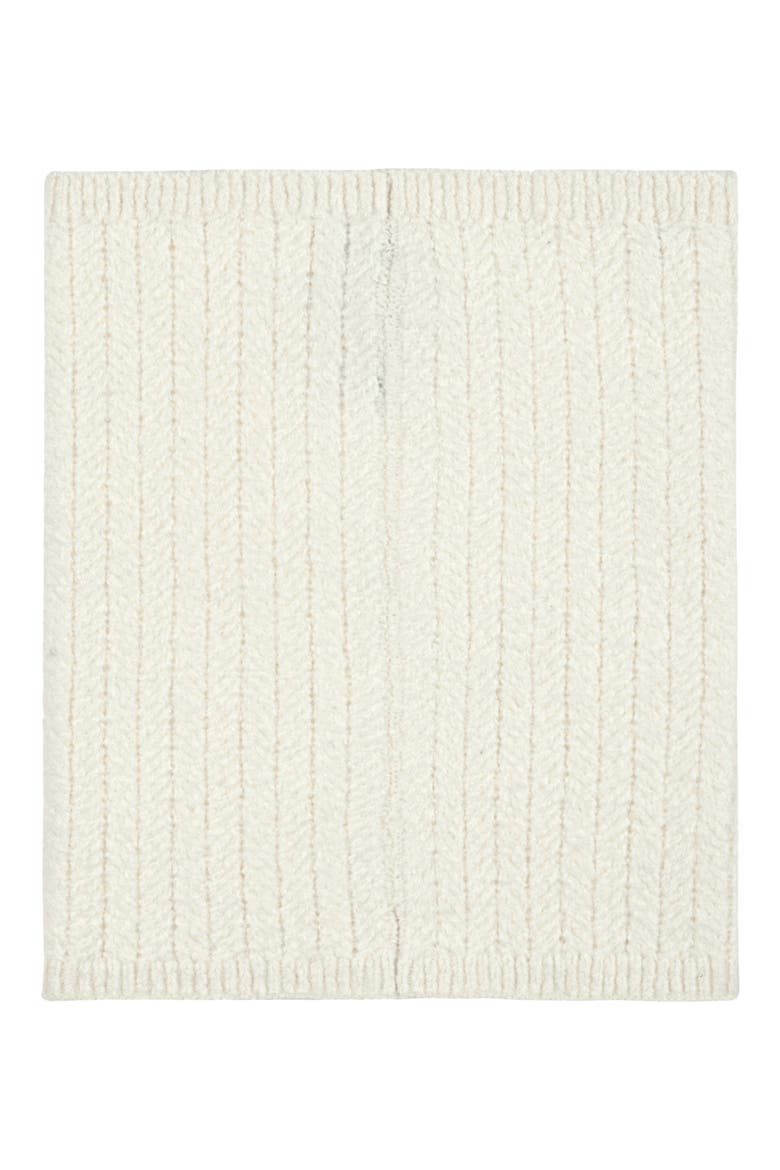 Herringbone Funnel Scarf, Alternate, color, CREAM