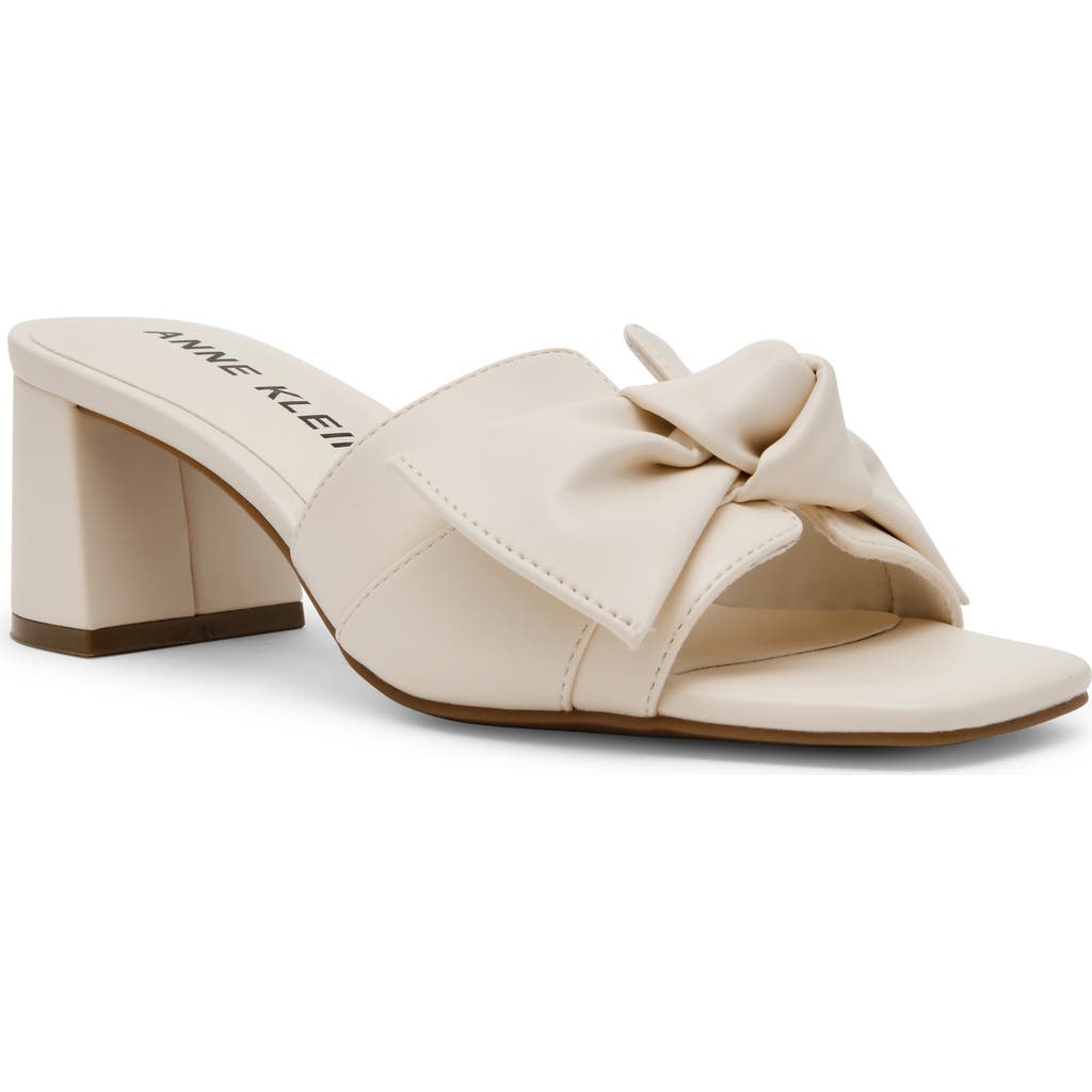 Anne Klein Kizmet Bow Slide Sandal In Neutral