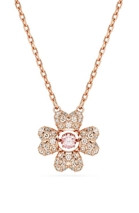 Idyllia Crystal Pavé Clover Pendant Necklace