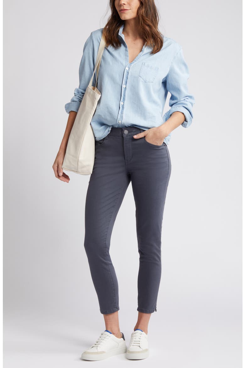 High Waist Ankle Skinny Pants, Main, color, SHADOW