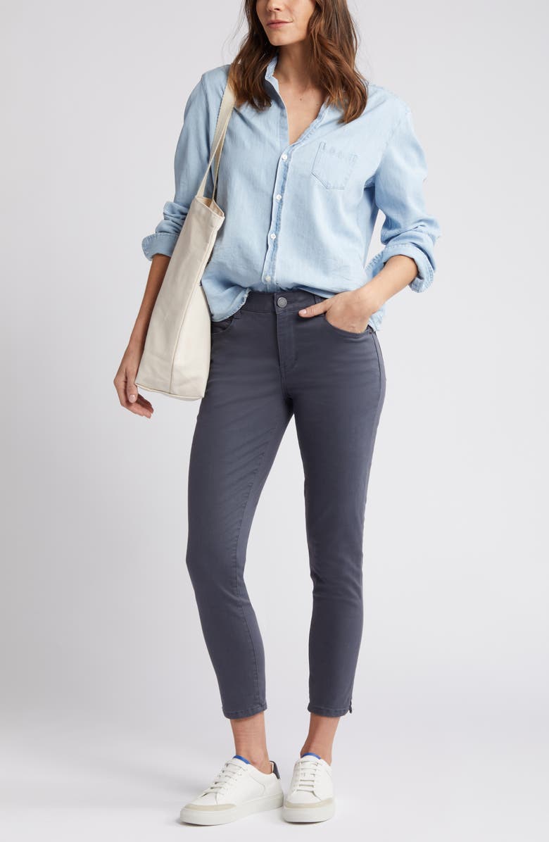 Wit & Wisdom 'Ab'Solution High Waist Ankle Skinny Pants, Main, color, Shdw-Shadow