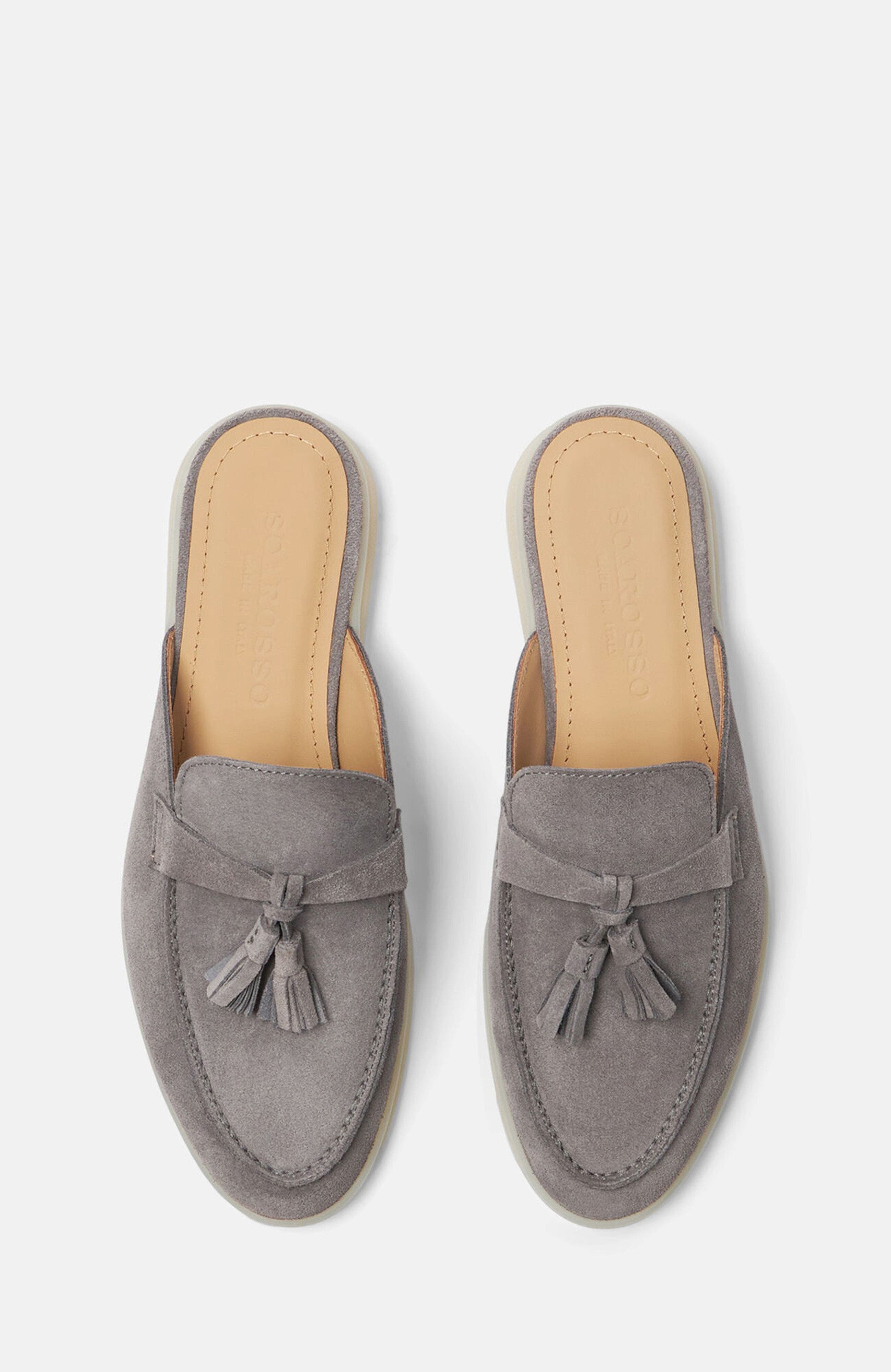 Lucrezia Mules, Alternate, color, Grey - Suede
