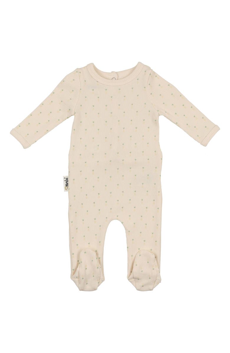 Manière Rib Pineapple Footie, Main, color, Beige Boy