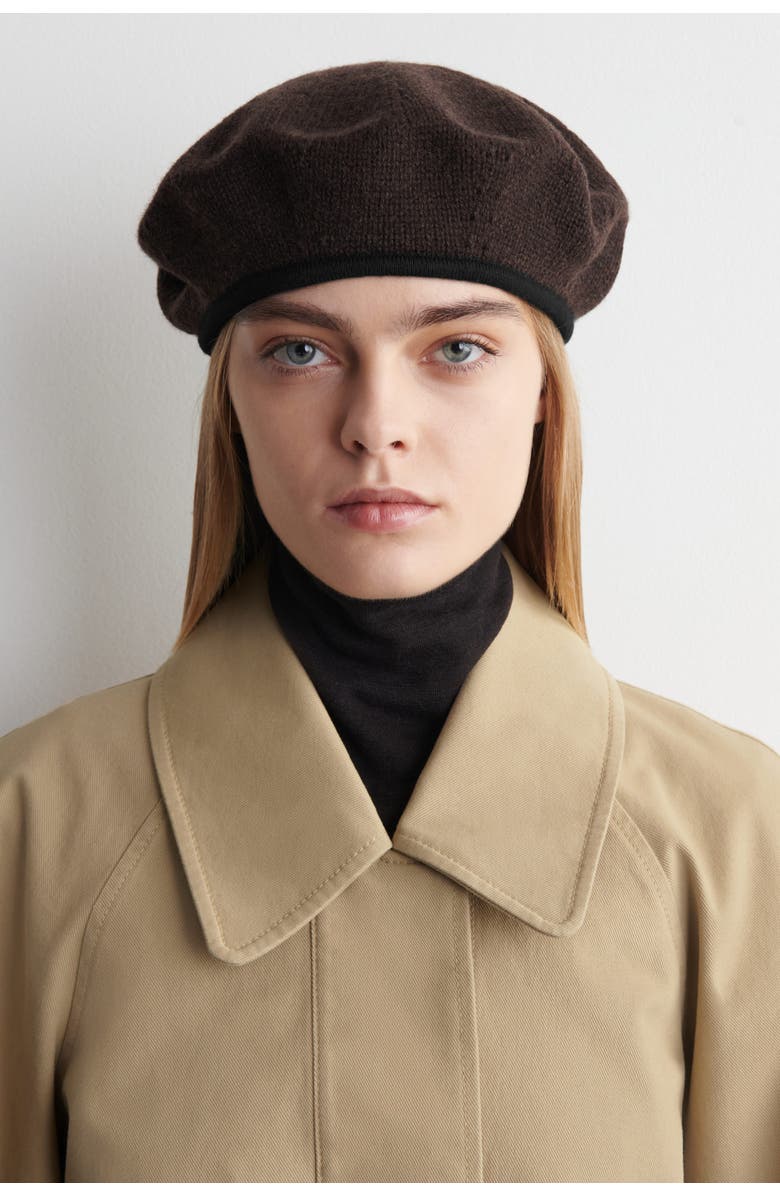 COS Wool-Yak Beret, Alternate, color, Dark Brown