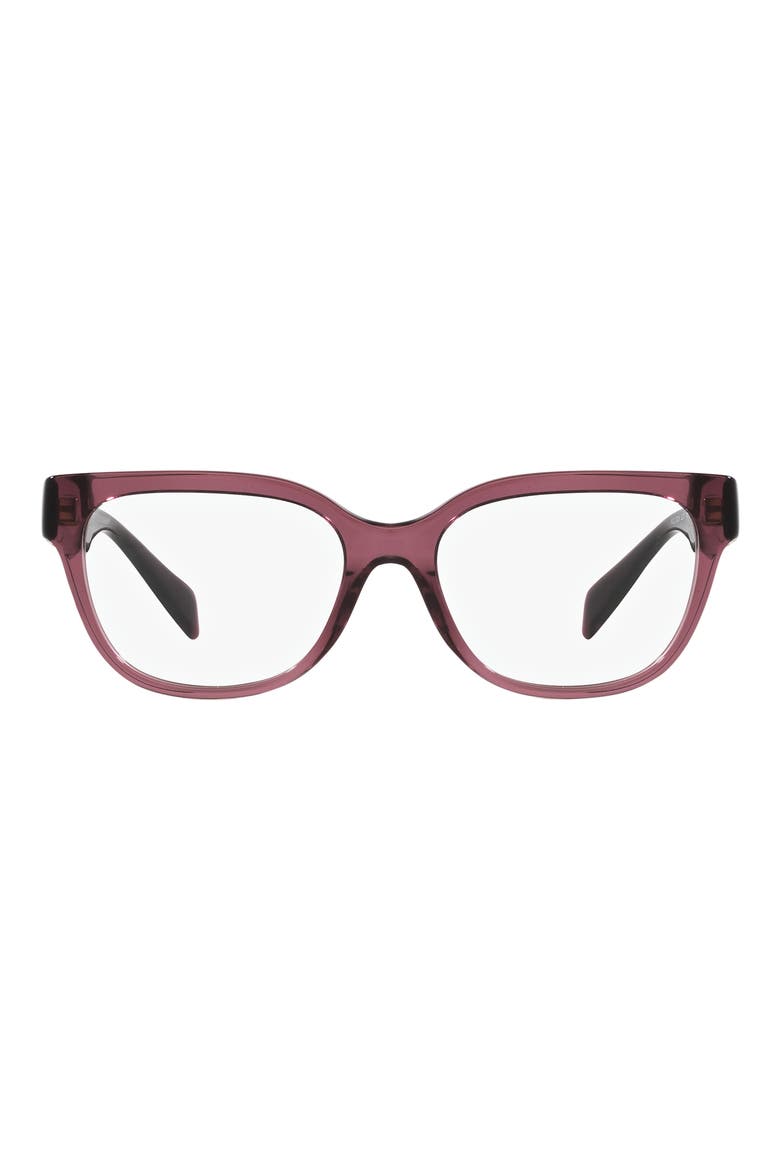 54mm Pillow Optical Glasses, Main, color, TRANSPARENT VIOLET