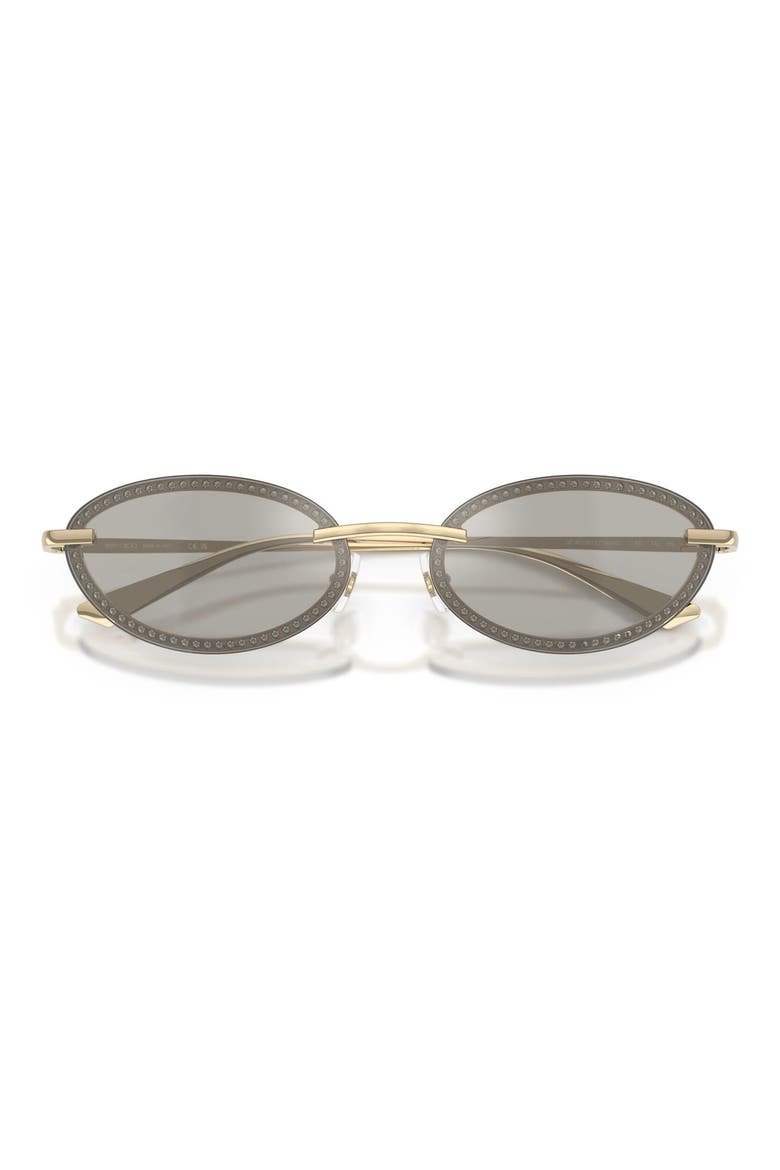 Zina 59mm Oval Sunglasses, Alternate, color, GOLD / GREY MIRROR SILVER