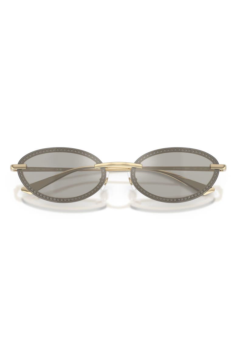 Jimmy Choo Zina 59mm Oval Sunglasses, Alternate, color, Gold / Grey Mirror Silver
