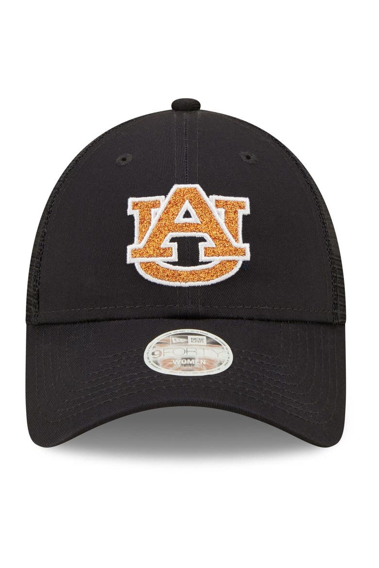 Women's New Era Navy Auburn Tigers 9FORTY Logo Spark Trucker Snapback Hat, Alternate, color, Navy