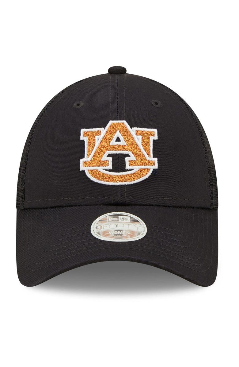 New Era Women's New Era Navy Auburn Tigers 9FORTY Logo Spark Trucker Snapback Hat, Alternate, color, Navy