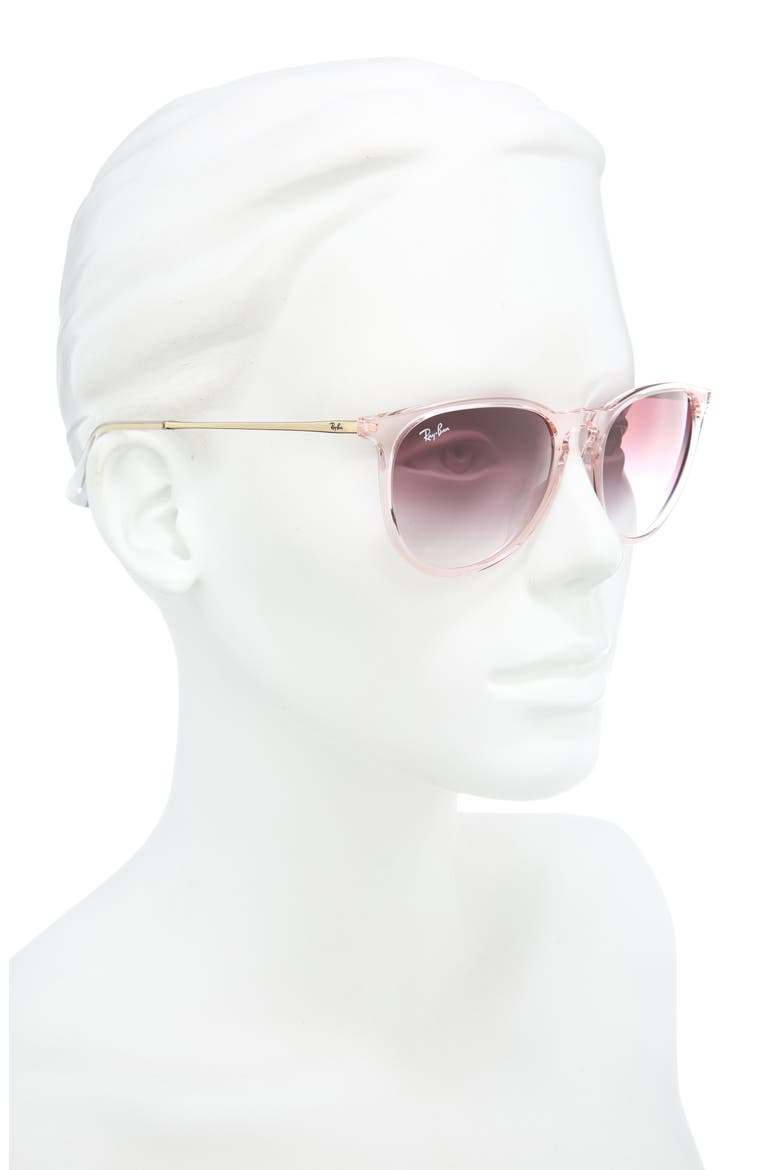 Erika 54mm Gradient Phantos Sunglasses, Alternate, color, TRANSPARENT PINK / CLEAR