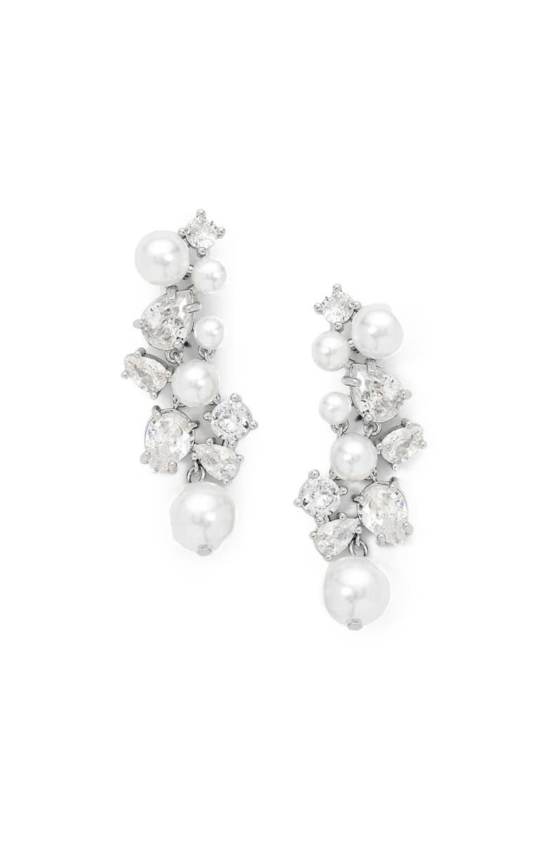 Olive & Piper Serena Drops, Main, color, Silver