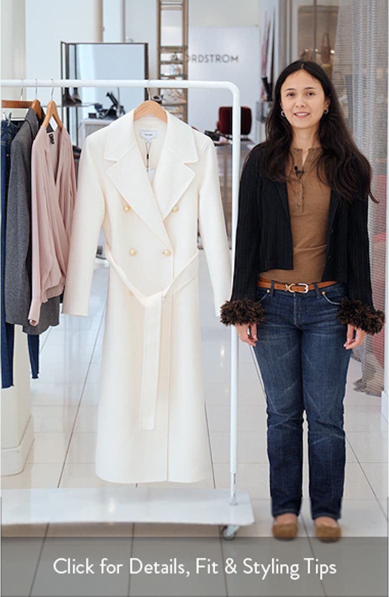 Dora Double Breasted Wool Blend Coat, sales video thumbnail