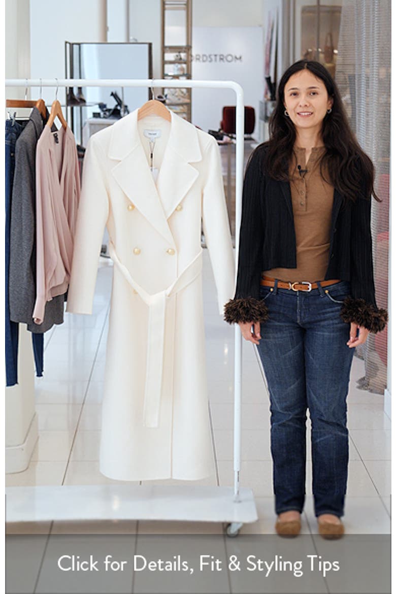 Dora Double Breasted Wool Blend Coat video
