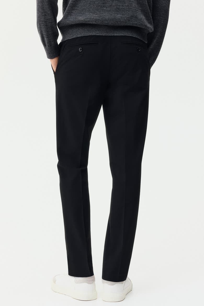 Slim Fit Tailored Trousers, Alternate, color, Black