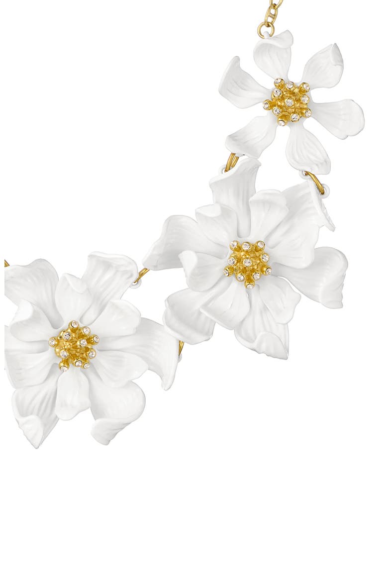 Fulla Furled Flower Enamel Charm Necklace, Alternate, color, METALLIC GOLD