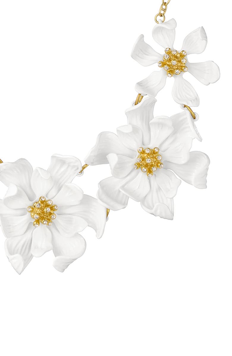 Ted Baker Fulla Furled Flower Enamel Charm Necklace, Alternate, color, 