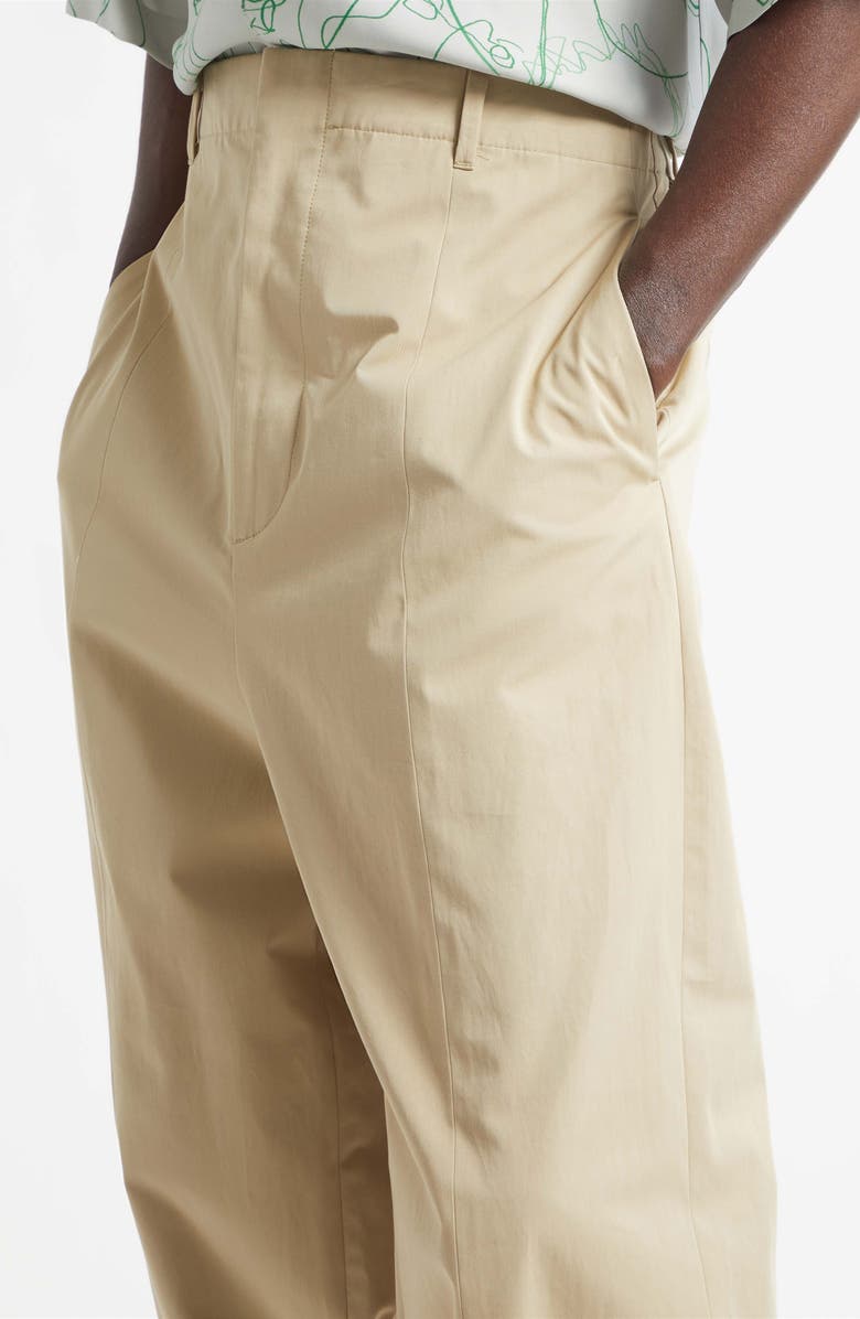 Bottega Veneta Light Cotton Pants, Alternate, color, 2549 Sahara