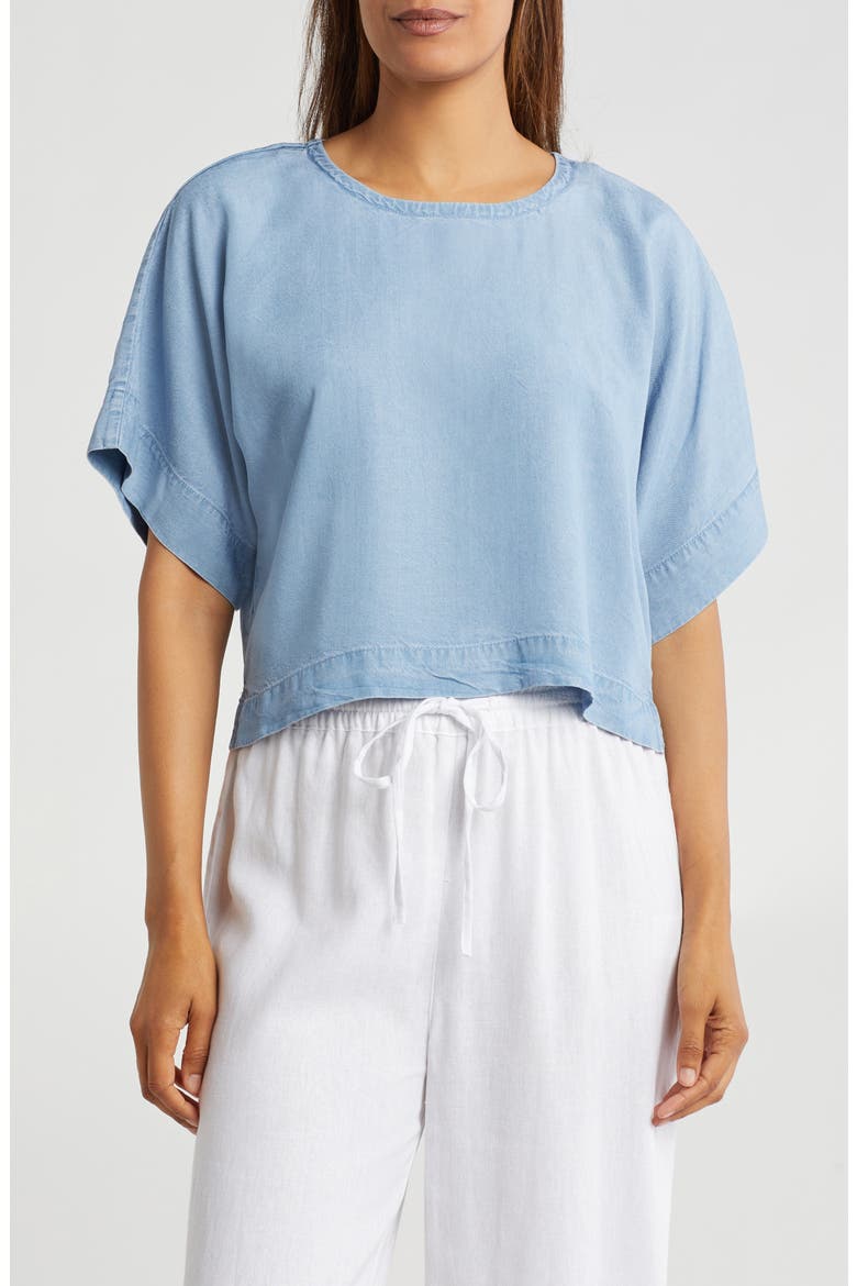 Drop Shoulder Boxy Top, Main, color, CHAMBRAY