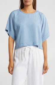 DKNY Drop Shoulder Boxy Top