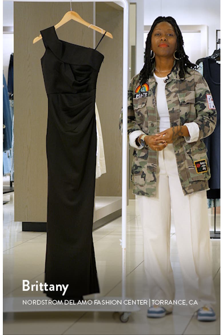 Off the Shoulder Fit & Flare Gown video