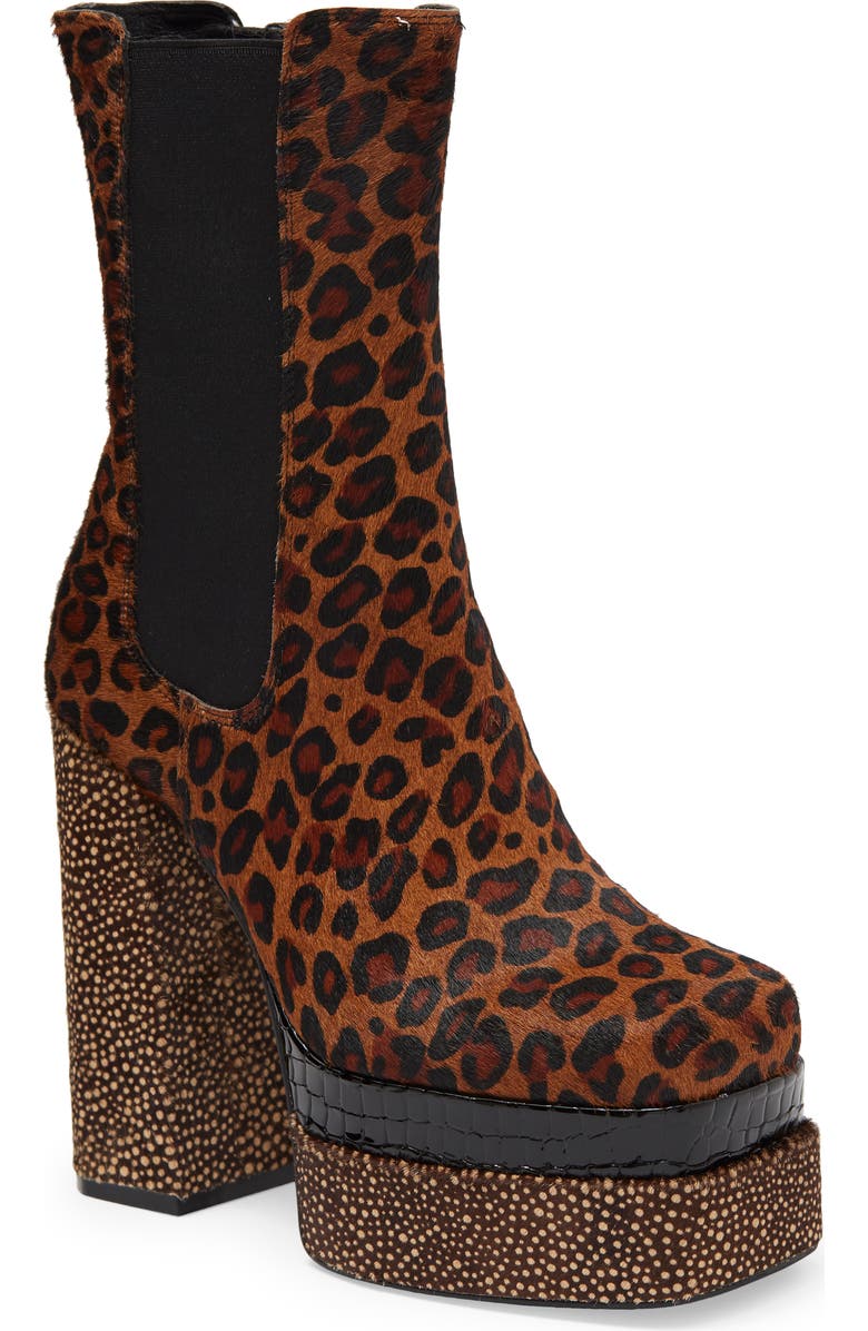 Jeffrey Campbell Dance Genuine Calf Hair Platform Chelsea Boot, Main, color,