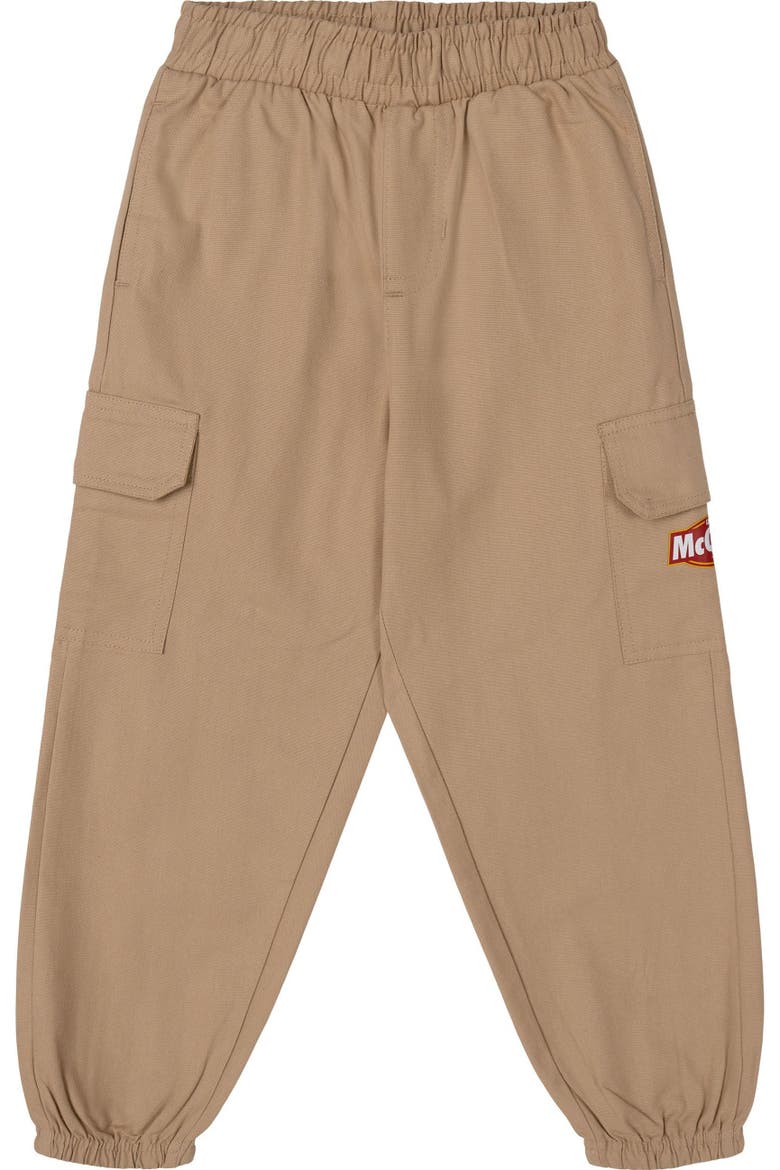 Cars Lightning McQueen 2-Piece Polo Sweatshirt and Cargo Pants Set, Alternate, color, Ivory Khaki Mcqueen