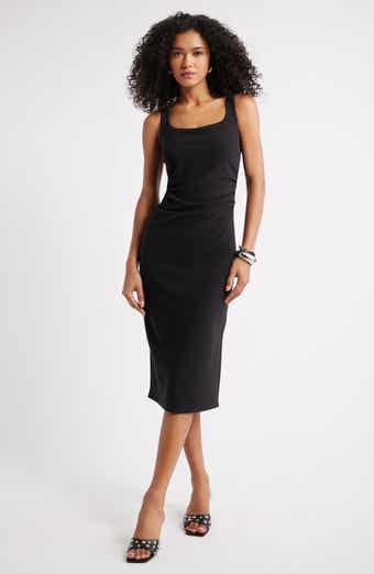 Open Edit Bonded Crepe Midi Dress