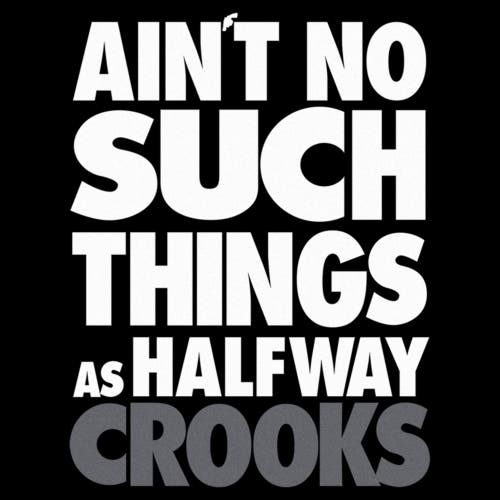 Crooks & Castles Ain't No Such Things Text  Graphic T-shirt In Black