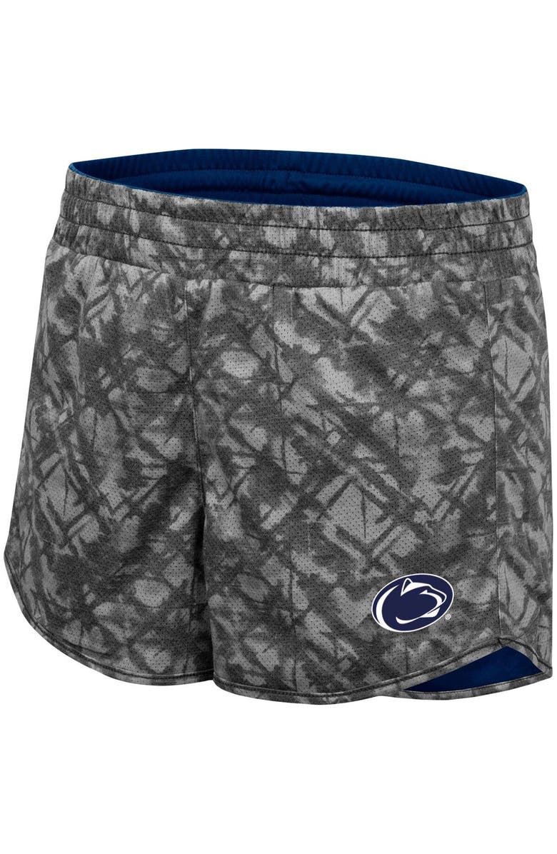 COLOSSEUM Women's Colosseum Navy/Charcoal Penn State Nittany Lions Fun Stuff Reversible Shorts, Alternate, color, 