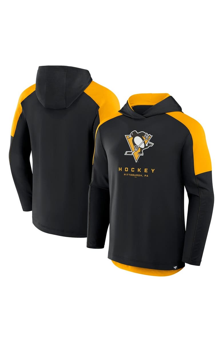 FANATICS Men's Fanatics Black Pittsburgh Penguins Meta Game Transitional Pullover Hoodie, Main, color, Black