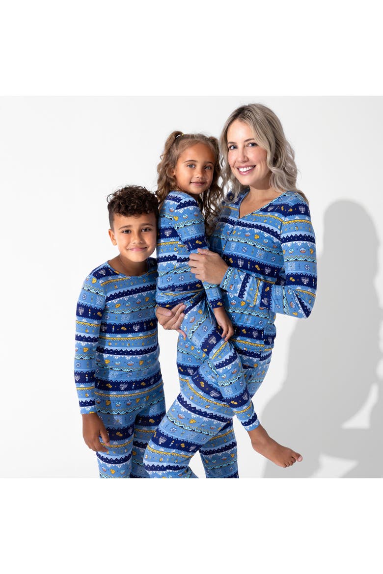 Kids' Hanukkah Fair Isle Set of 2 Piece Pajamas, Alternate, color, Hanukkah Fair Isle