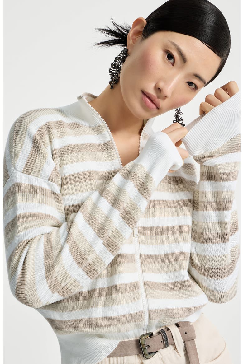 Cotton cardigan, Alternate, color, Beige