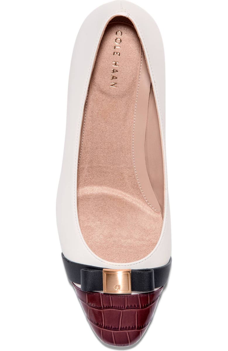 Cole Haan Go-To Malta Bow Wedge Pump, Alternate, color, Powder Leather