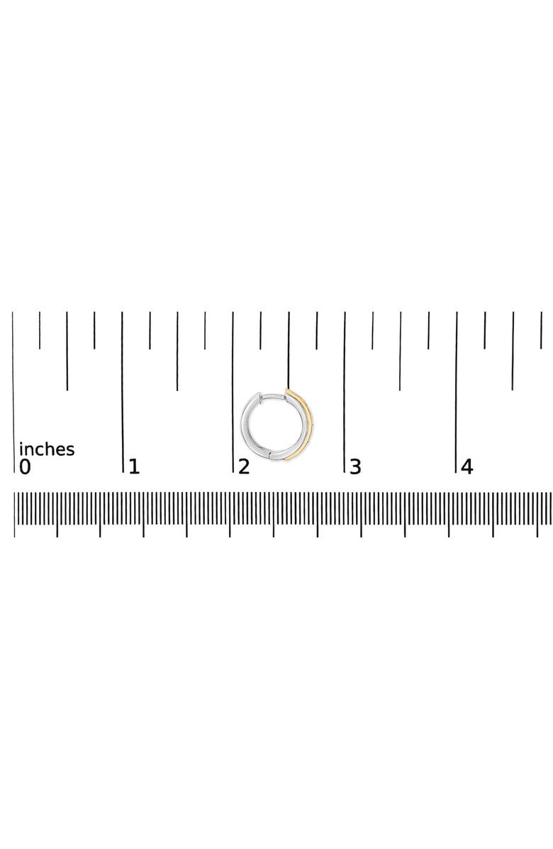 Haus of Brilliance Two Tone .925 Sterling Silver 1/2 Cttw Diamond Square Box Huggie Hoop Earrings, Alternate, color,