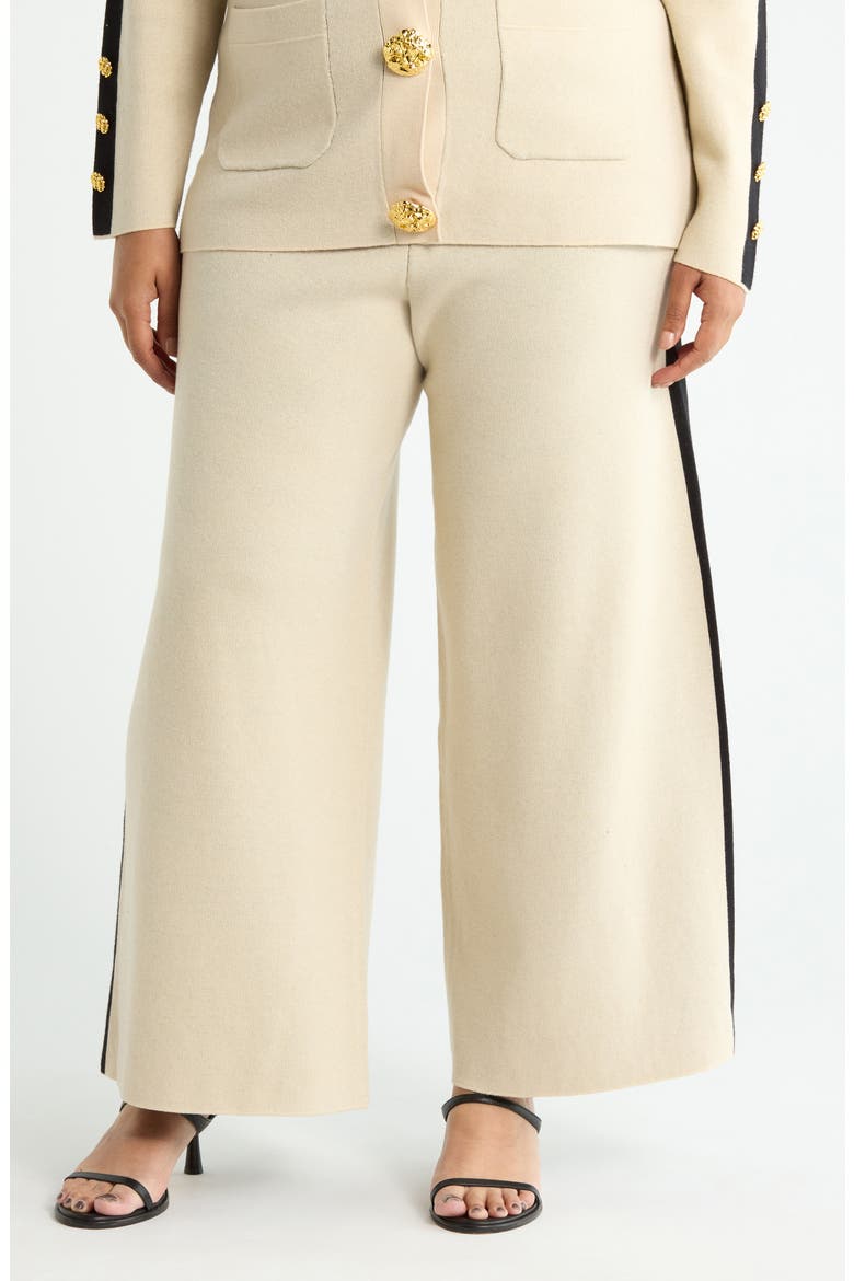 Side Stripe Pull-On Pants, Main, color, CREAM PUFF